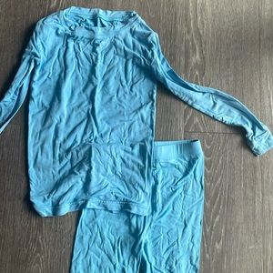 Little Sleepies Sky Blue Solid 2 Piece PJ set | Bamboo | Size 4t